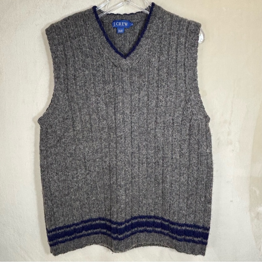 Men’s J. Crew 100% Wool Classic Preppy Sweater Vest Size L